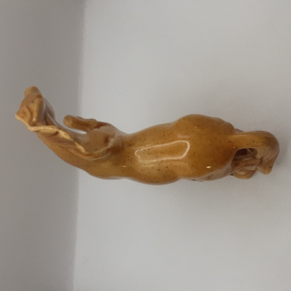 Vintage  Ceramic Horse Sculpture 7.5" X 7.5" Golden Wheat Colour - Picture 6 of 13